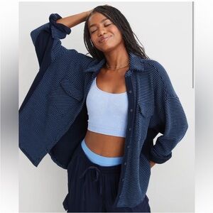 Aerie Lumberjane Waffle Shirt M